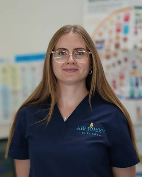 Our nurse in the treatment room